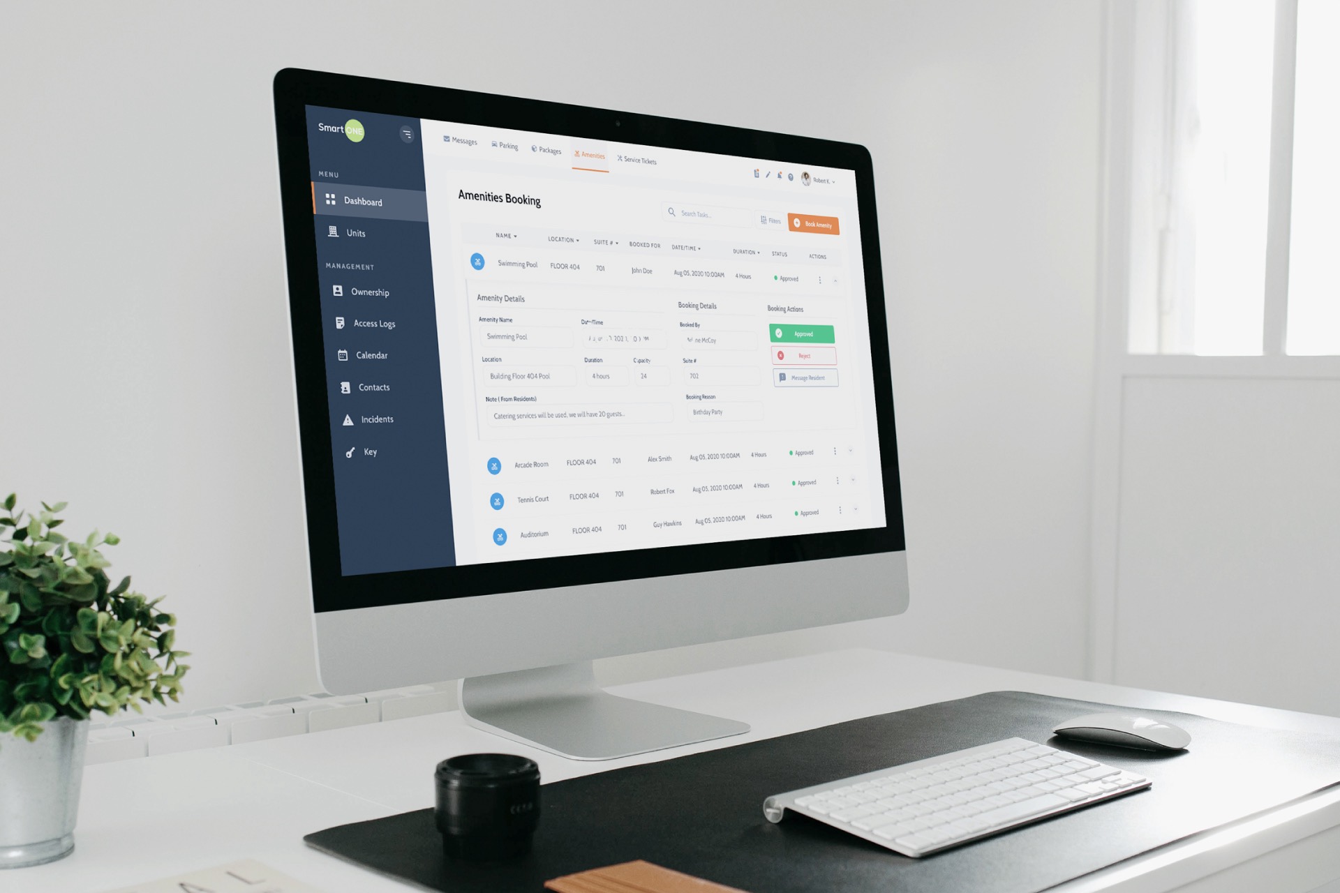 SmartONE Solutions wall pad in a suite